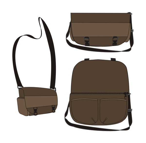 Шаблон сумки коричневый
