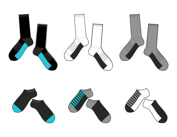 Socks template mix — Stock Photo, Image