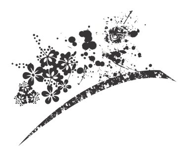 Vintage Tema çiçek grungy