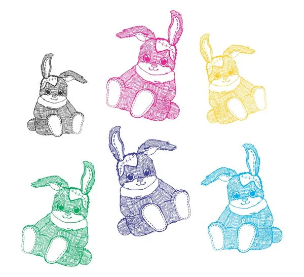 Rabbit freak doodle — Stock Photo, Image