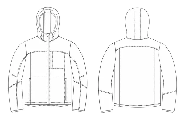 Apparel template jacket snow — Stock Photo, Image