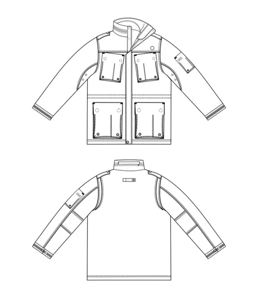 Bekleidungsschablone Jacke ohne Kapuze — Stockfoto