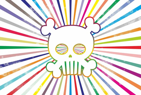 Ray art design skull — Stock Photo, Image