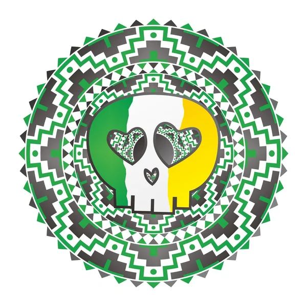 Calavera arte super irlandés — Foto de Stock