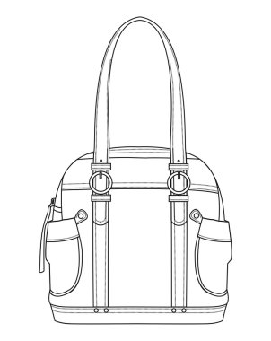 çanta paketi hazır giyim çizim