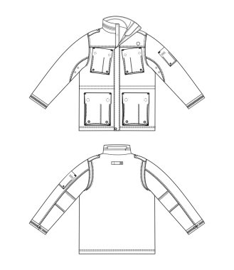giyim sanat giysi şablon çanta paketi
