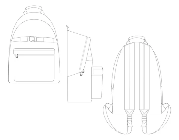 Taschenpackung Kleidungsstück Illustration — Stockfoto