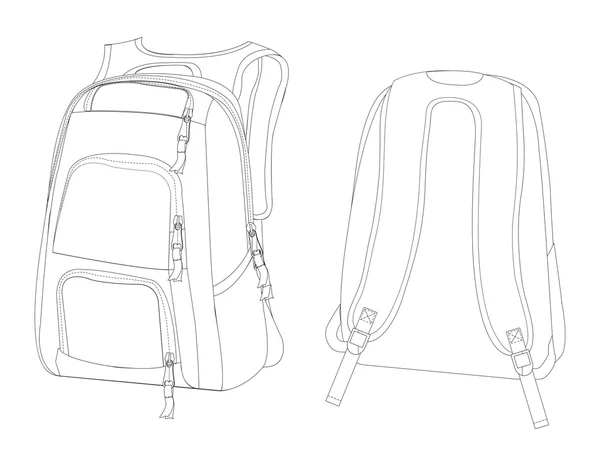 Väska pack grafisk illustration — Stockfoto