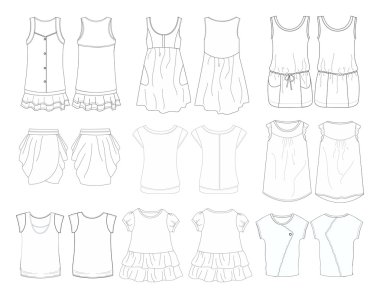 kız elbise giyim ayarla