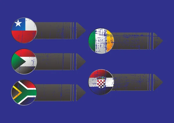 Flagga nationella knappen web — Stockfoto