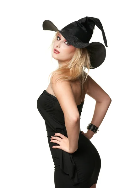 güzel cadı şapka tutan