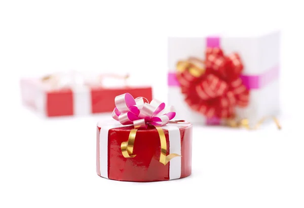 The presents with the bow — Stock Photo, Image