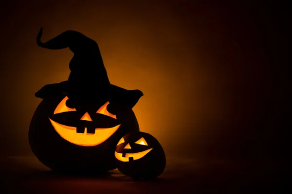 Iki jack-o-lantern — Stok fotoğraf