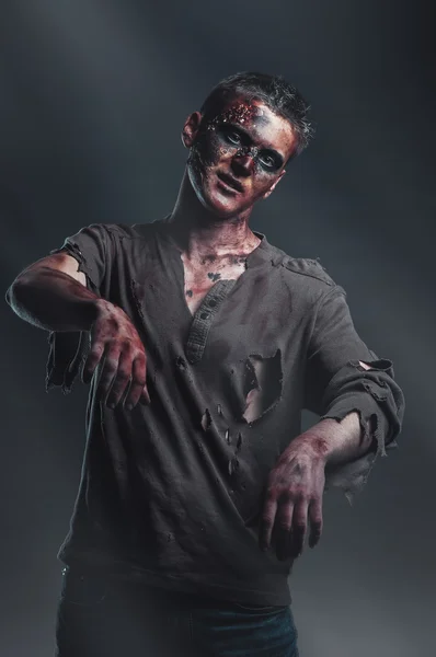 Zombie is in the light of the moon — Stock Photo, Image