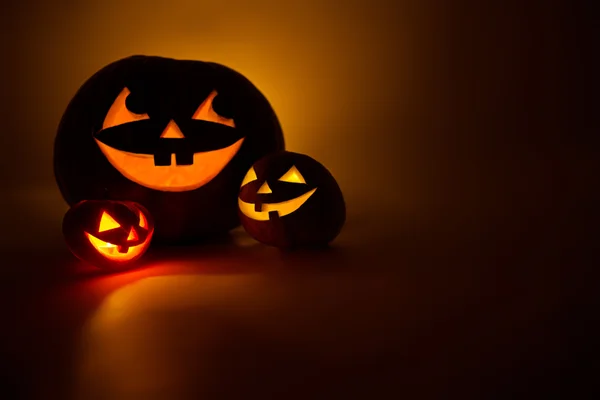 Tres Jack-o-Linterna — Foto de Stock