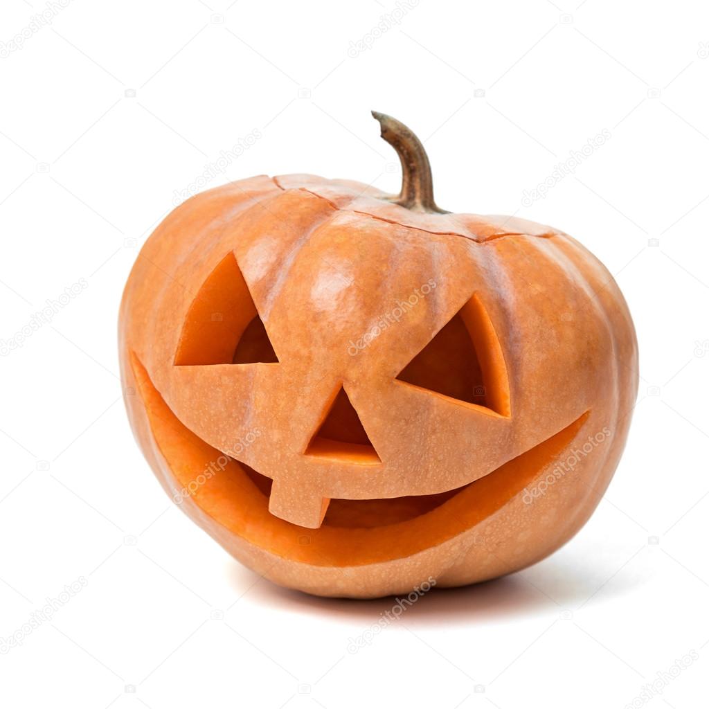 Festive Halloween carved pumpkin