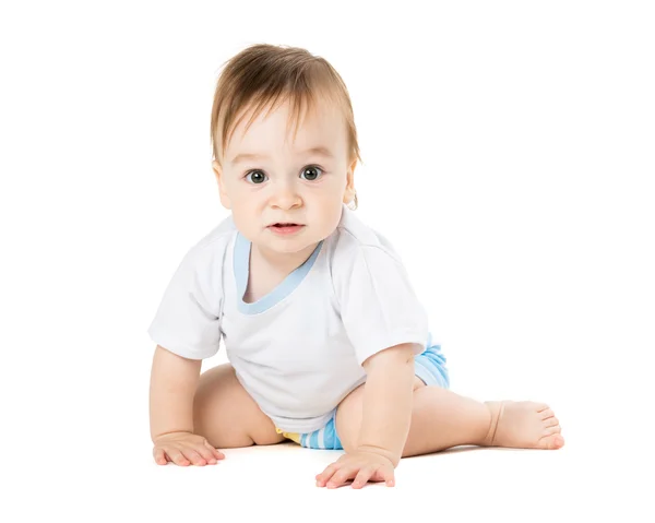 Baby in a shirt creeps — Stock Photo, Image