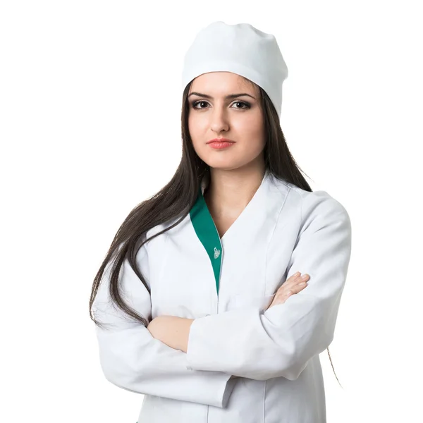 Intern at a doctor's smock — Stock Photo, Image