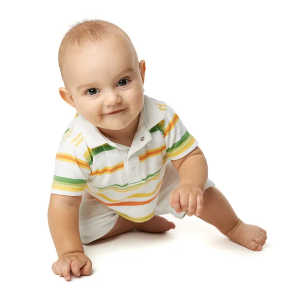 Baby creepson een witte achtergrond — Stockfoto