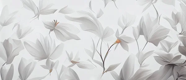 Light floral digital pattern. High quality 3d illustration