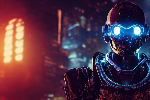 HD cyberpunk robot city wallpapers