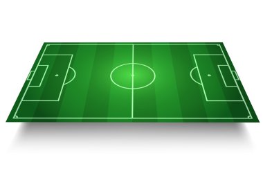 Futbol/futbol sahası 3d vektör