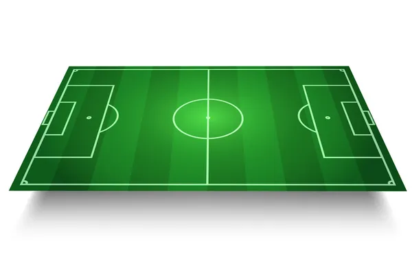 Futebol / Campo de futebol vetor 3D — Vetor de Stock