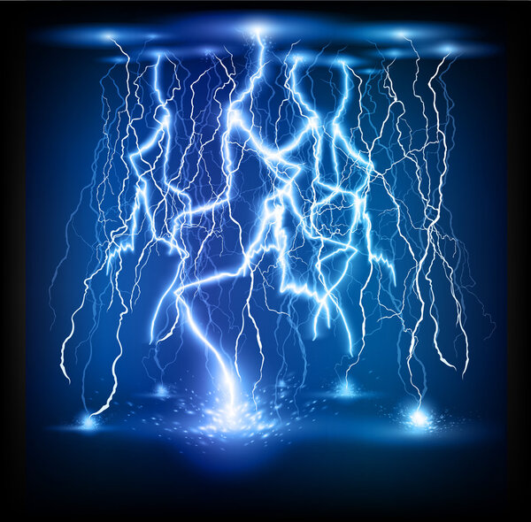 Vector lightning flash strike background