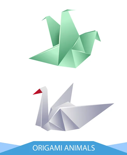 Животные Оригами — стоковый вектор