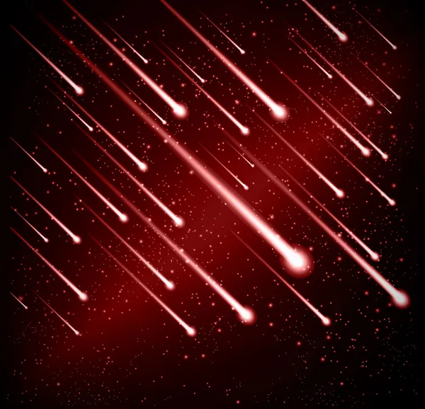 彗星の流星シャワーのベクトルの背景 — ストックベクタ