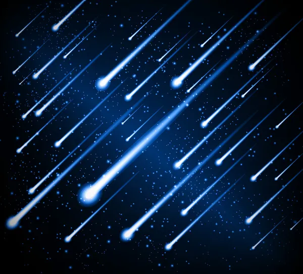 Vector meteor shower — Stock Vector