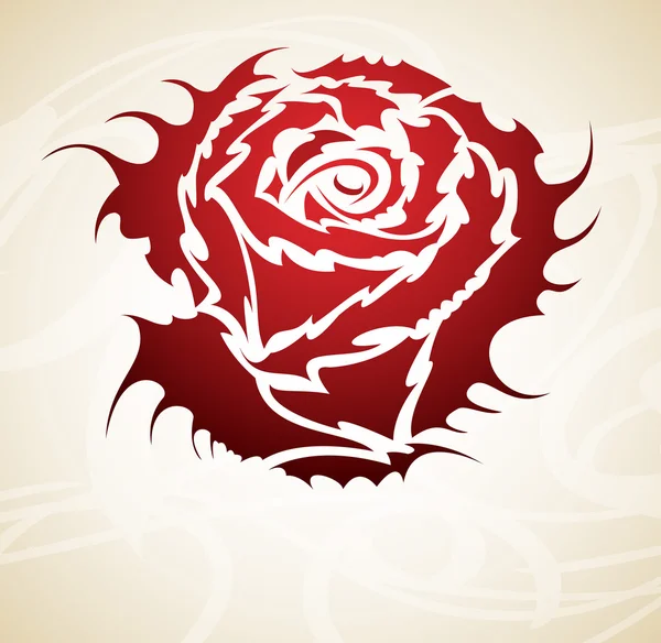 Vintage Rose vecteur tribal — Image vectorielle