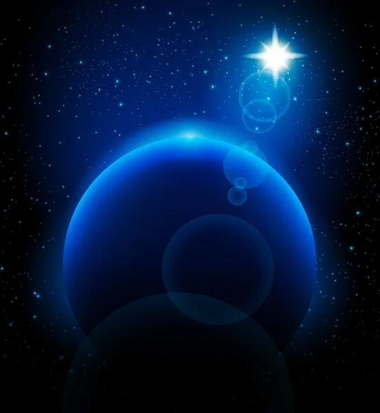 Vecteur étoile et planète — Image vectorielle