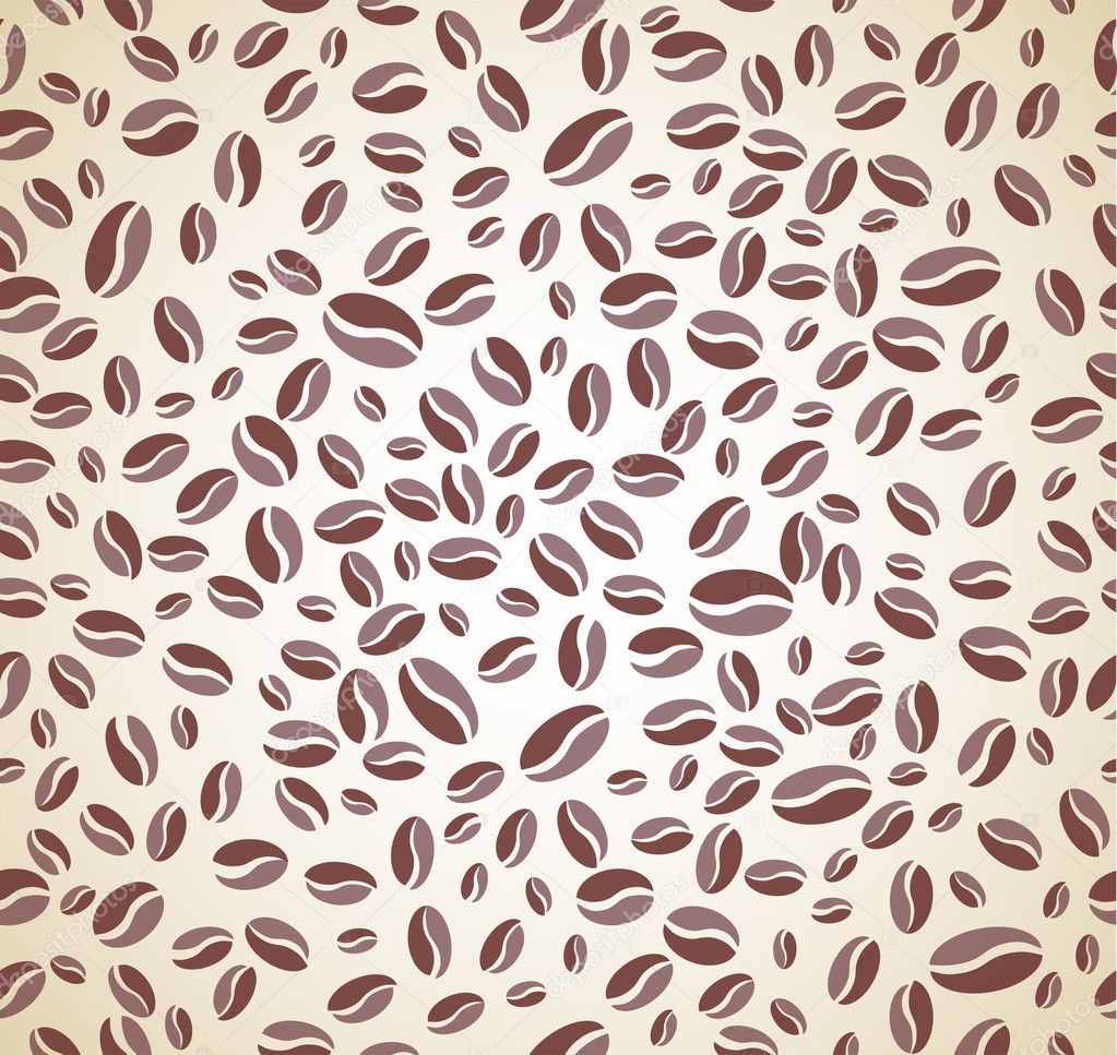 Coffee bean seamless background