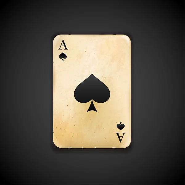 Playing card - Ace of spades Stock Illustration