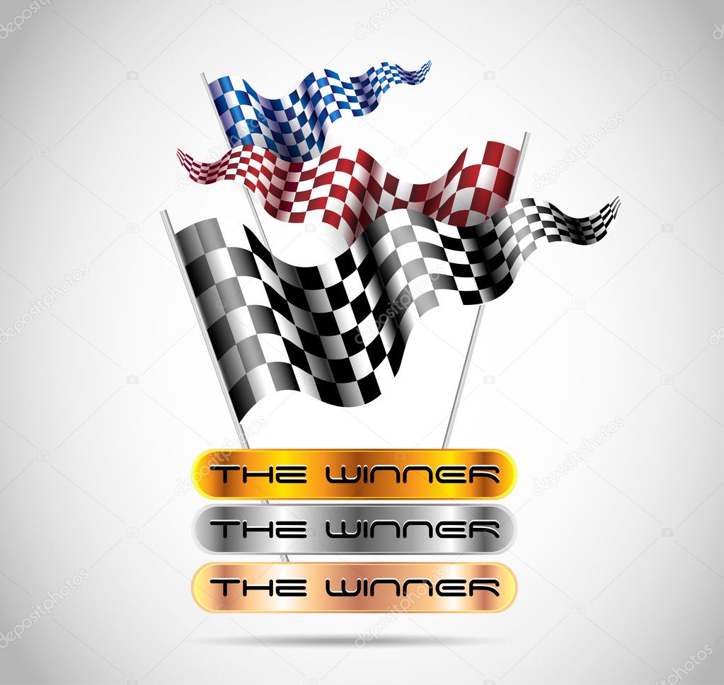 Flags  background with winning positions