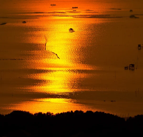 Solnedgång vid chonburi thailand — Stockfoto