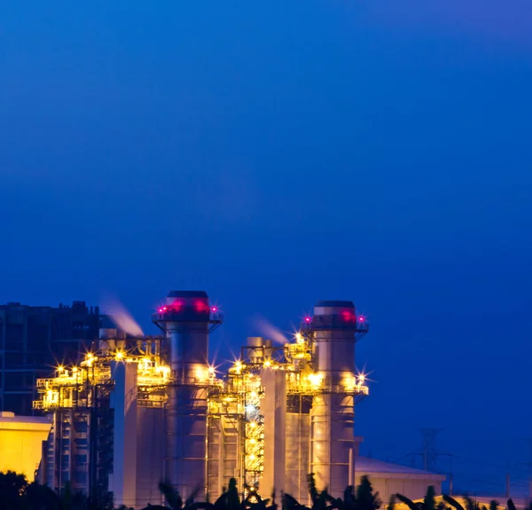 Power station at night — Stock Photo, Image