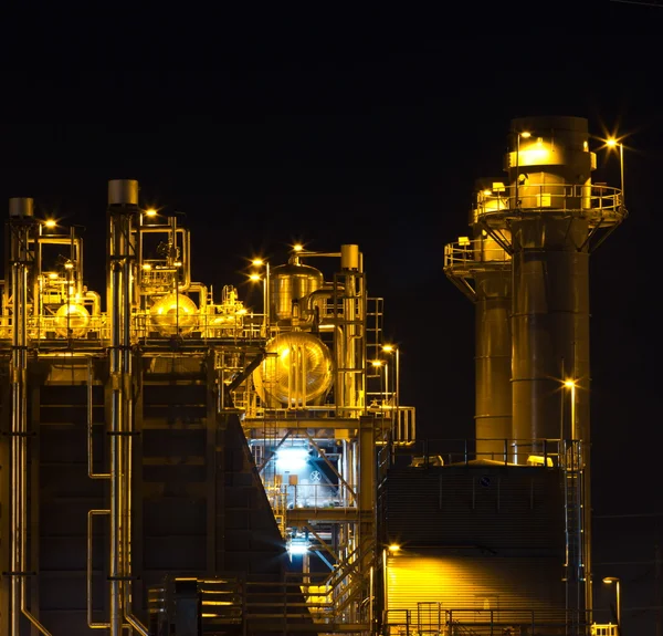 Power station at night — Stock Photo, Image