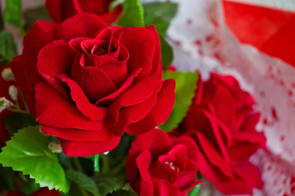 Rosas rojas para el día de San Valentín —  Fotos de Stock