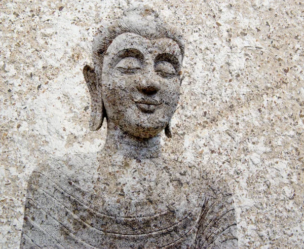 Piedra Buda guerrero estatua ayutthaya —  Fotos de Stock