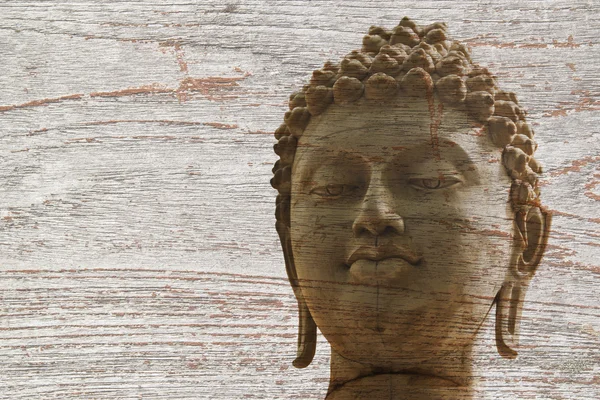 Estátua de guerreiro de pedra Buda ayutthaya — Fotografia de Stock