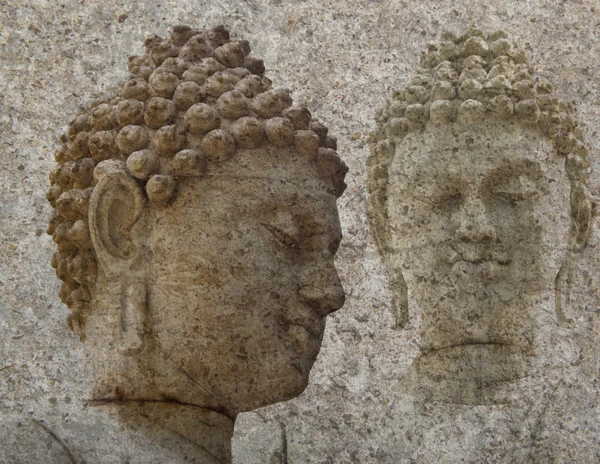 Buda savaşçı heykeli ayutthaya taş — Stok fotoğraf