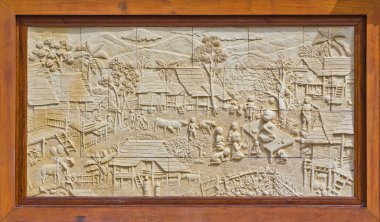 yerli Tay tarzı sanat chonburi (Tarih bölümü Tapınağı inci kalıplama