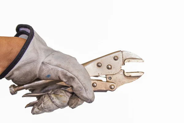 Locking pliers in hand tool background. — Stock Photo, Image