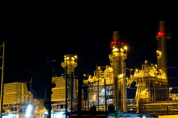Амата Накхон электроэнергия в ночь — стоковое фото
