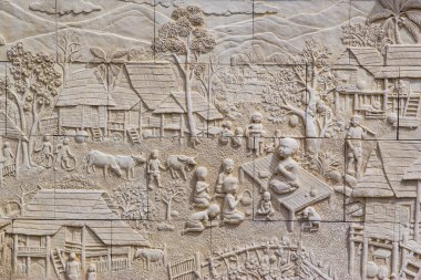 yerli Tay tarzı sanat chonburi (Tarih bölümü Tapınağı inci kalıplama