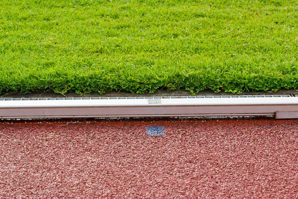 New running track and grandstand. — Stock Photo, Image