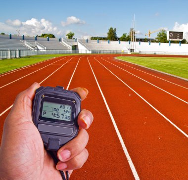 Atletizm sahasında Stopwatch