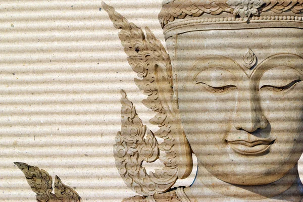 Budddha face makes of wax — стоковое фото